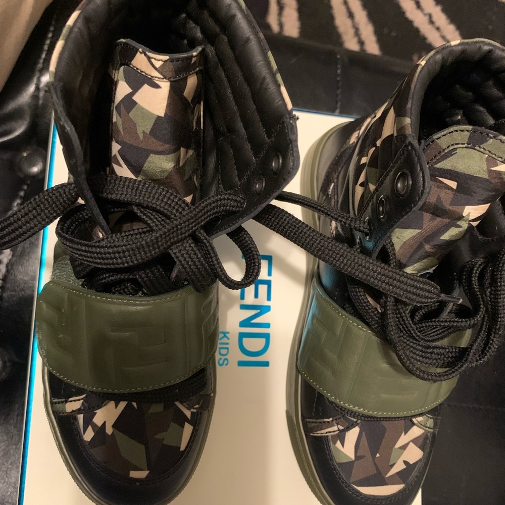 Authentic Fendi little boy sneakers worn once no marks or scuffs like NEW